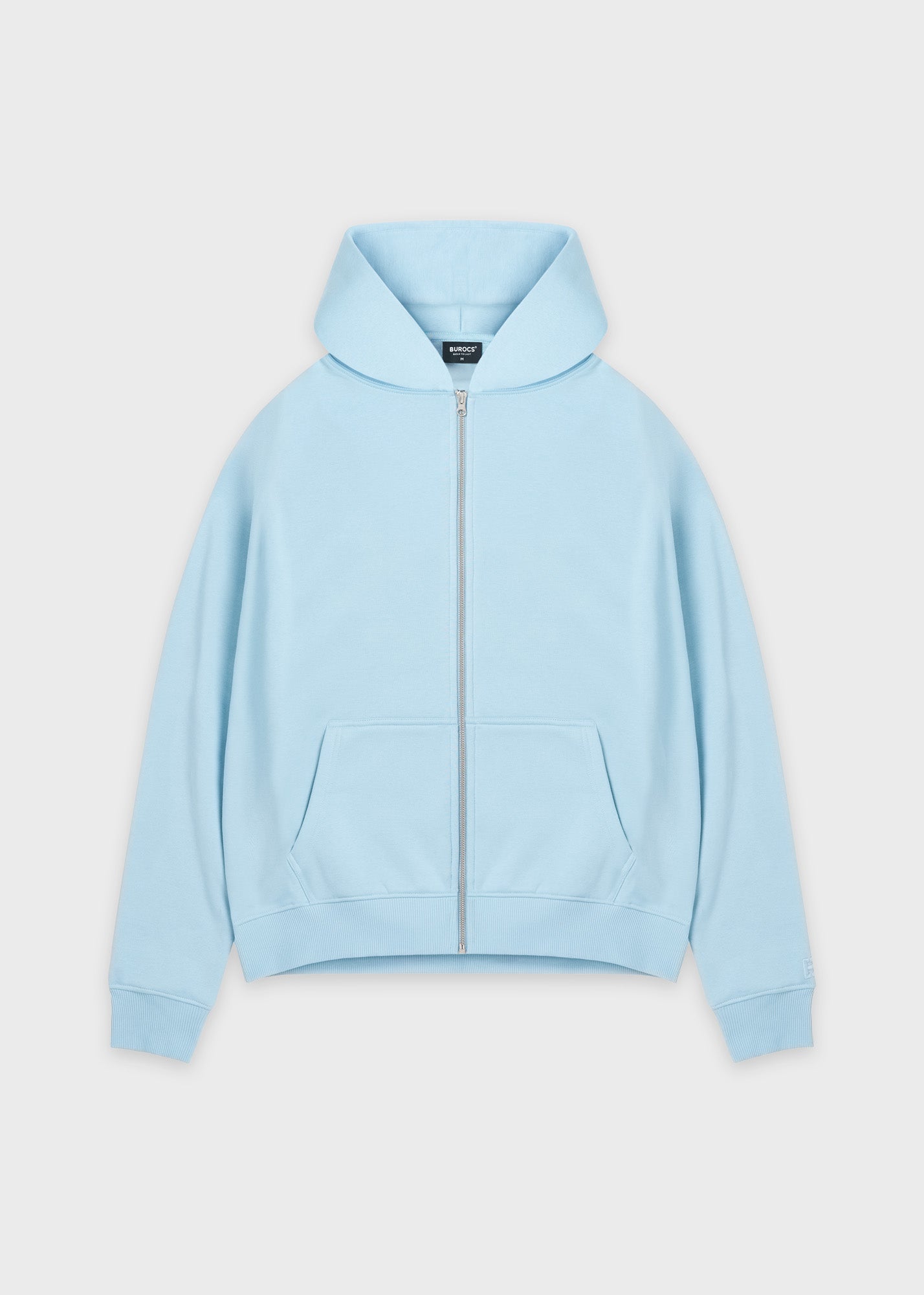 Baby Blue Basic Oversized Zip Hoodie