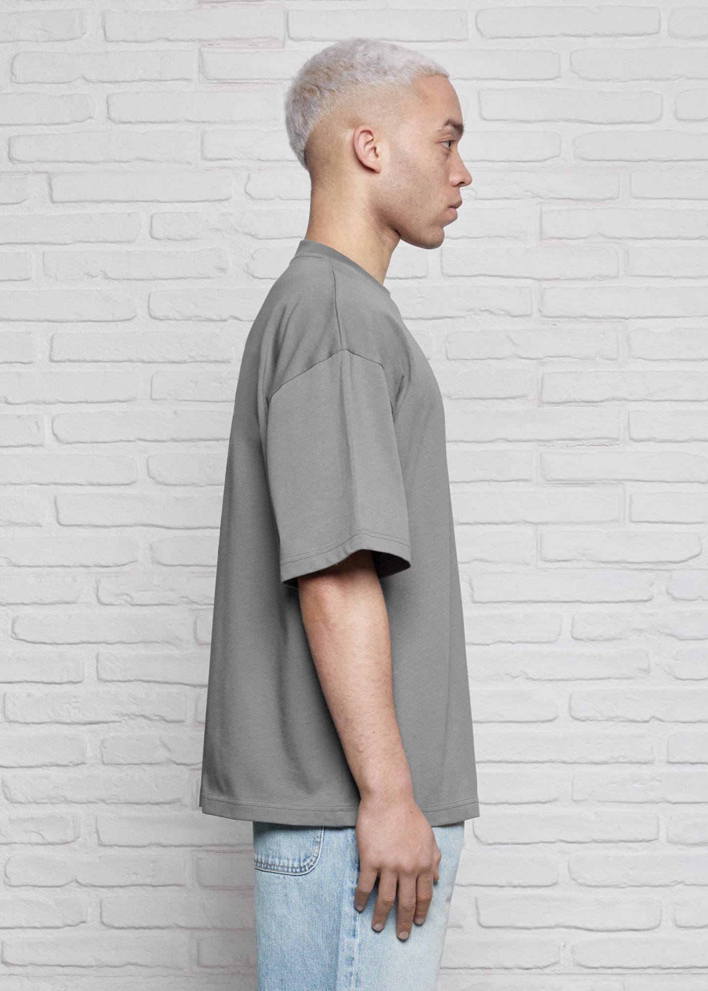 Grey Basic Oversized T-Shirt