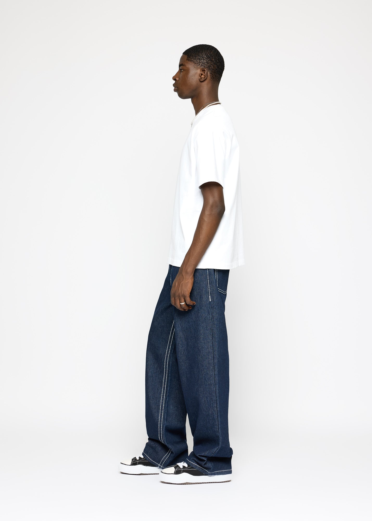 Vince Contrast Baggy Jeans