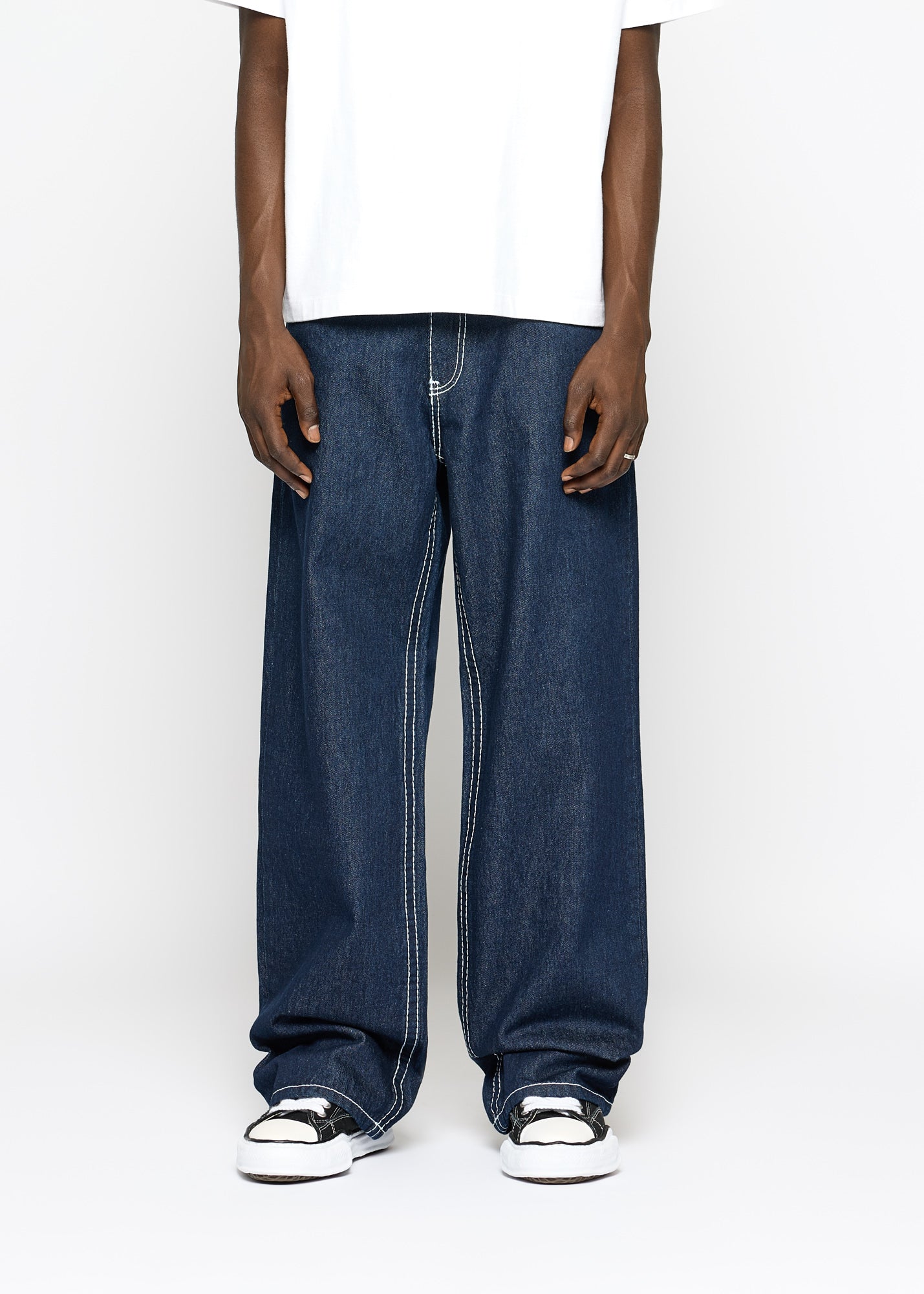 Vince Contrast Baggy Jeans