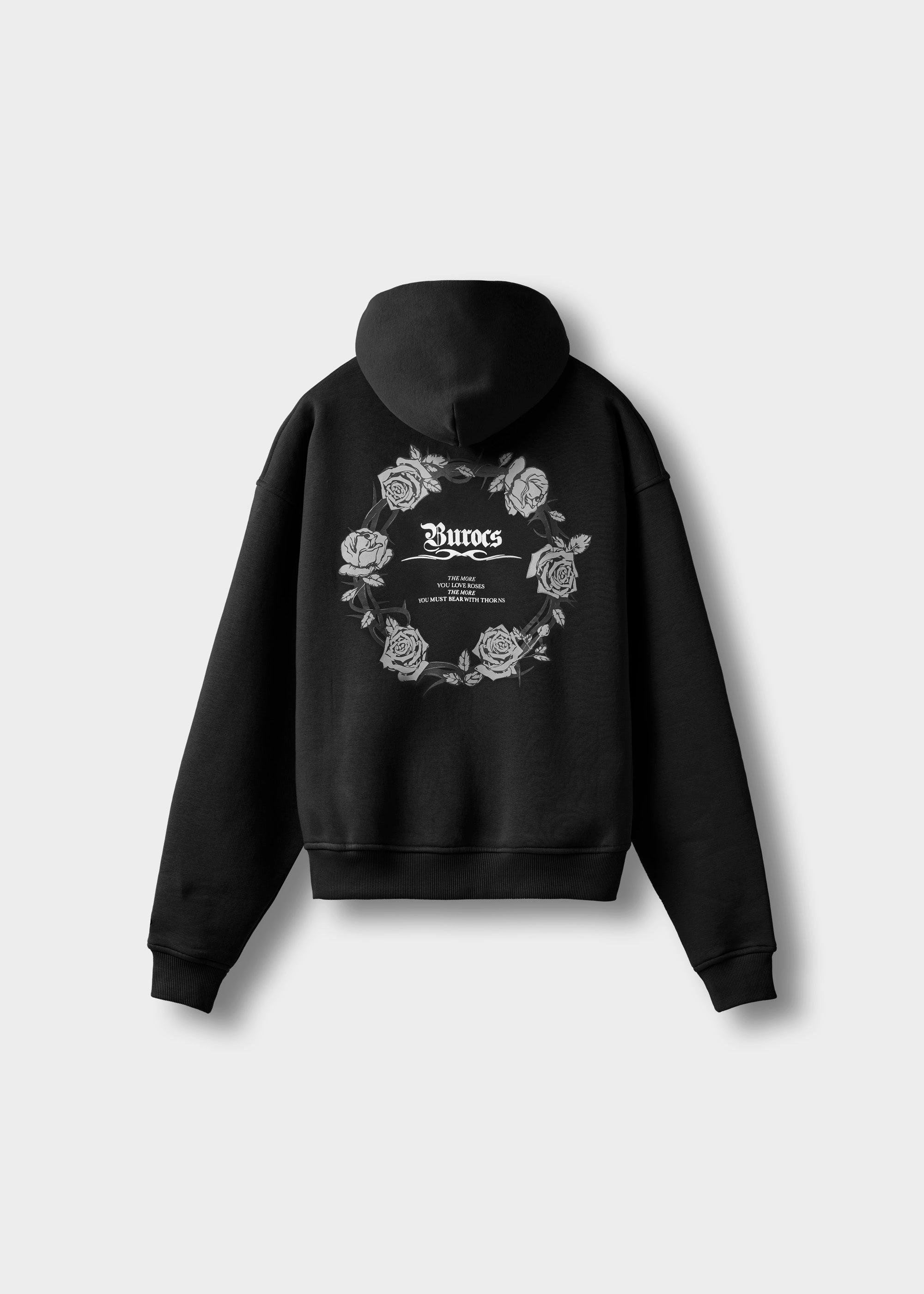 Rose Wreath  Zip-Hoodie