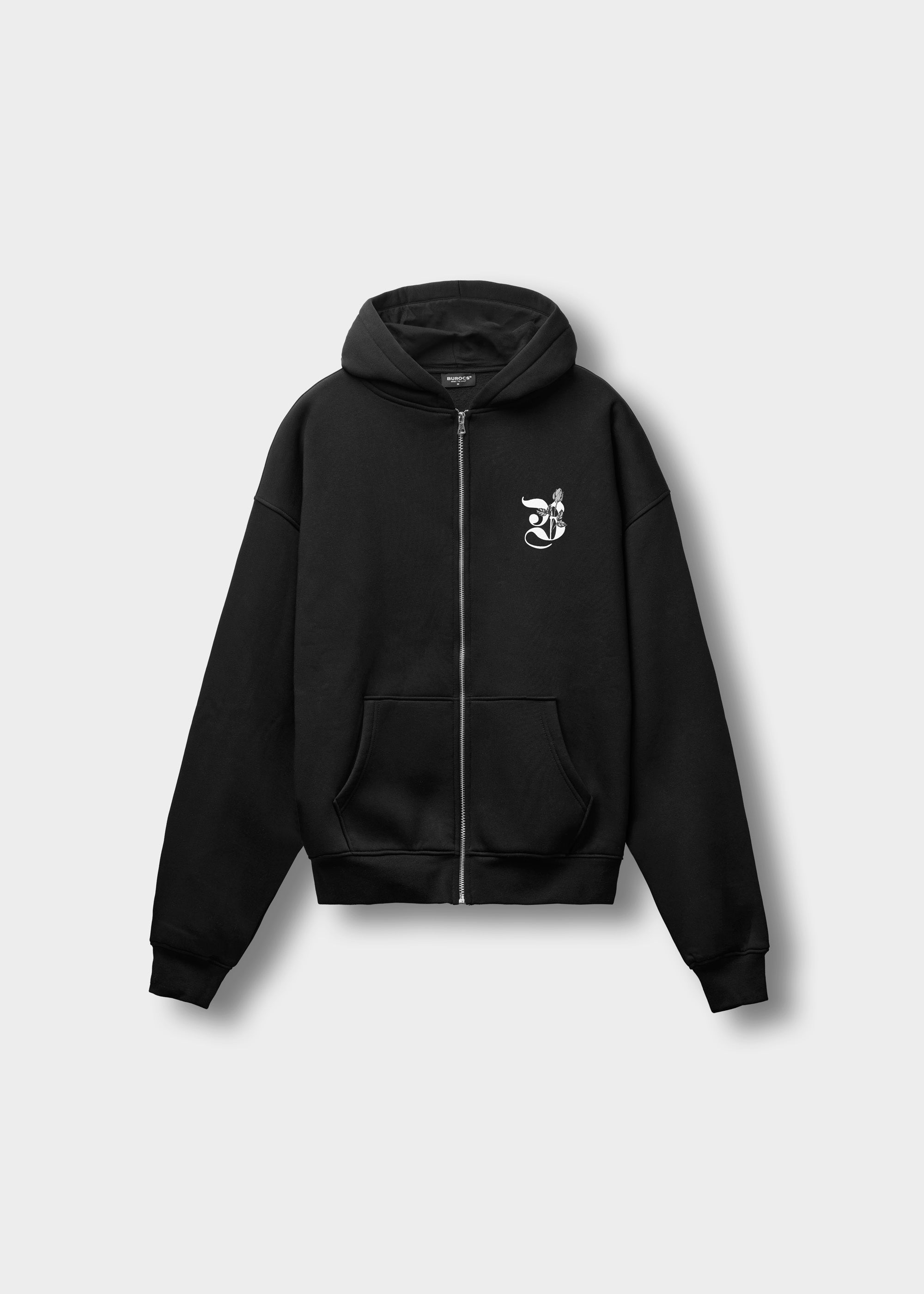 Rose Wreath  Zip-Hoodie